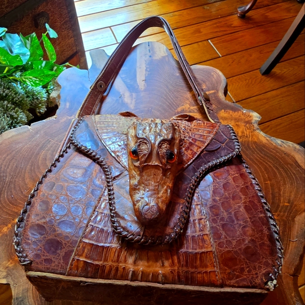 Genuine Alligator Leather Handbag